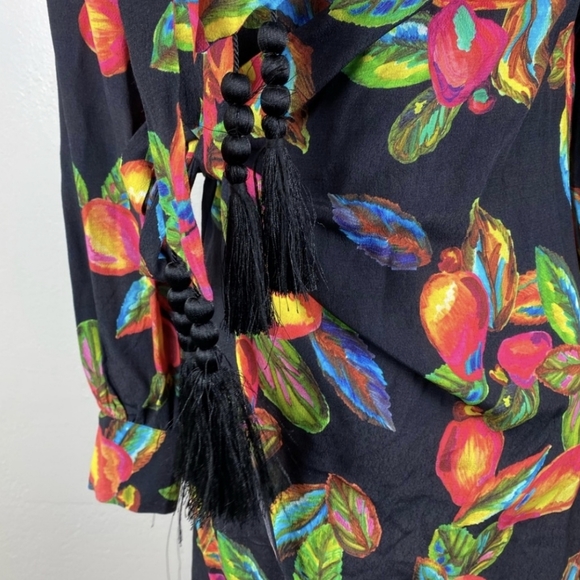 Farm Rio True Genuine Wrap Multicolor Cashew Mini Summer Vacation Dress xs - Picture 6 of 9